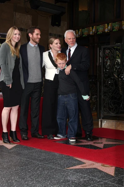Malcolm McDowell, Keluarga termasuk Kelley McDowell, Beckett McDowell  , — Stok Foto