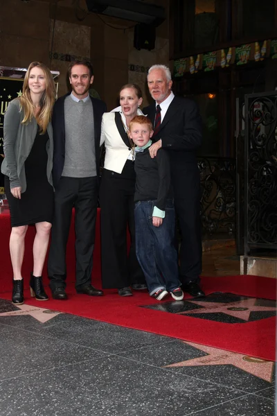 Malcolm McDowell, Family including Kelley McDowell, Beckett McDowell , — Stock Photo, Image