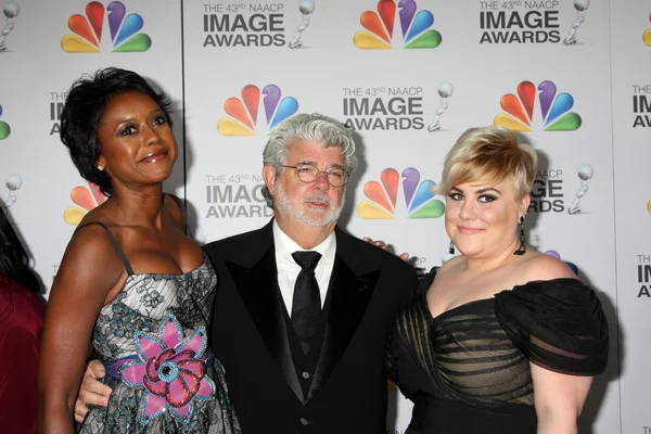 stock image Mellody Hobson, George Lucas, Katie Lucas