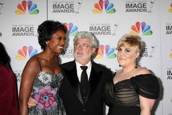 stock image Mellody Hobson, George Lucas, Katie Lucas