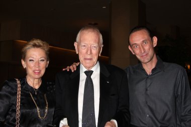 Max Von Sydow, Wife, Son clipart