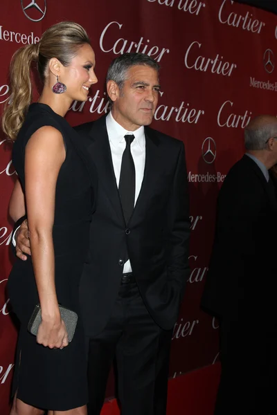 Stacy Keibler, George Clooney — Fotografia de Stock