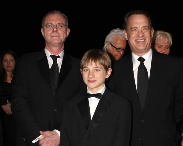 Stephen Daldry, Thomas Horn, Tom Hanks — Stock Photo, Image