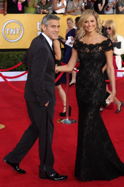 George Clooney y Stacy Keibler — Foto de Stock