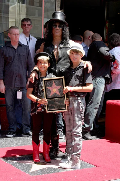Slash and two sons — Stock Photo, Image