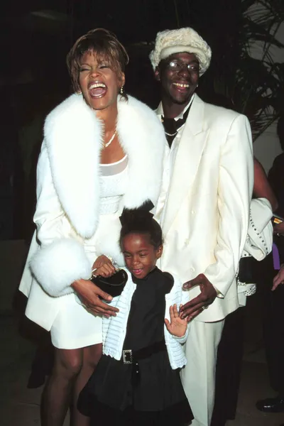 Whitney Houston, Bobby Borwn, hija Bobbi Kristina — Foto de Stock
