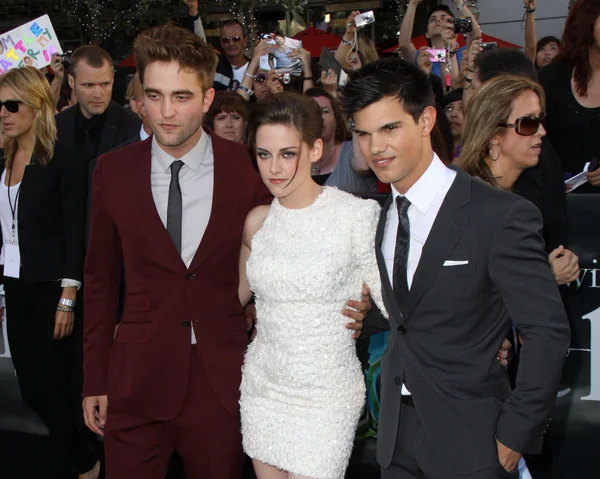 로버트 Pattinson, 크리스틴 스튜어트와 테일러 Lautner — 스톡 사진