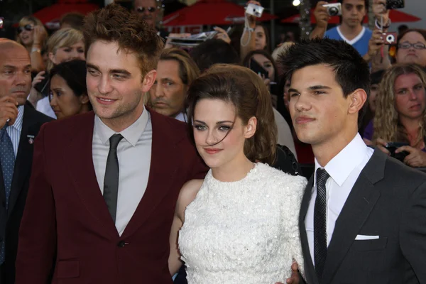 Robert Pattinson, Kristen Stewart e Taylor Lautner — Foto Stock