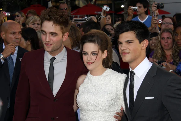 Robert Pattinson, Kristen Stewart, and Taylor Lautner — Stock Photo, Image