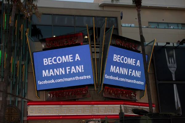 Mann Theaters Facebook annuncio — Foto Stock