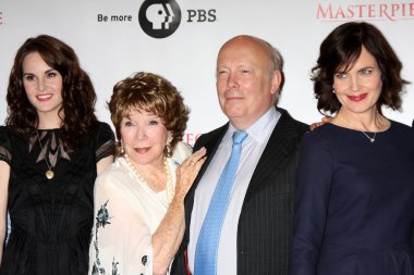 Michelle Dockery, Shirley MacLaine, Julian Fellowes, Elizabeth M clipart