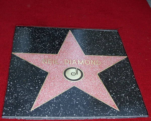 Neil Diamond WoFame estrella — Foto de Stock