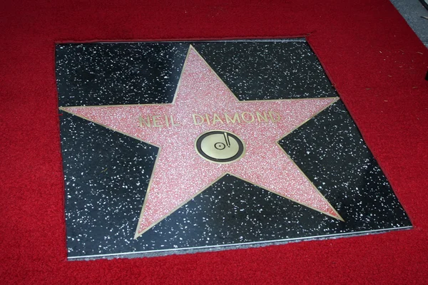 Neil Diamond Wofame зірка — стокове фото