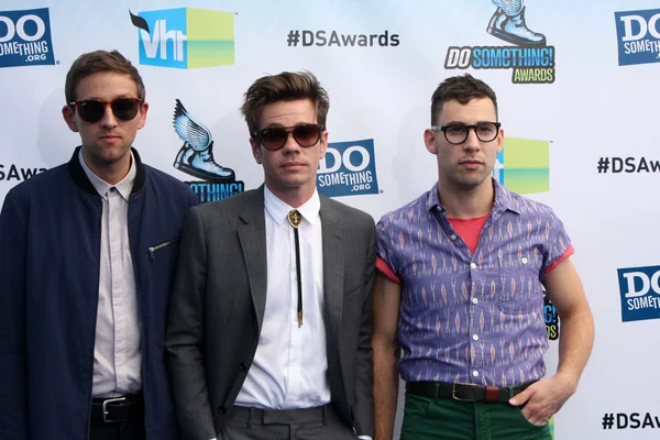 Andrew Dost, Nate Ruess and Jack Antonoff of the band fun — Stock Photo, Image