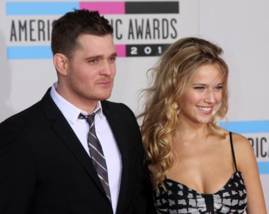 Michael Buble and his bride Luisana Lopilato clipart