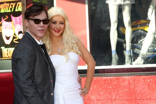 stock image Director Steve Antin, Christina Aguilera