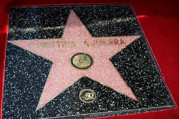 Christina Aguilera WOF Star — Stock Photo, Image
