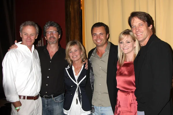 Tristan rogers, charles shaughnessy, mary beth evans, matný borle — Stock fotografie