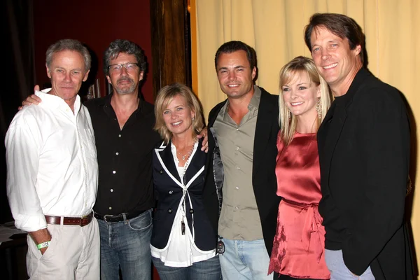 Tristan rogers, charles shaughnessy, mary beth evans, matný borle — Stock fotografie