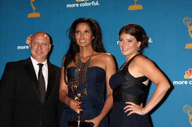 Tom colicchio, padma lakshmi en gail simmons