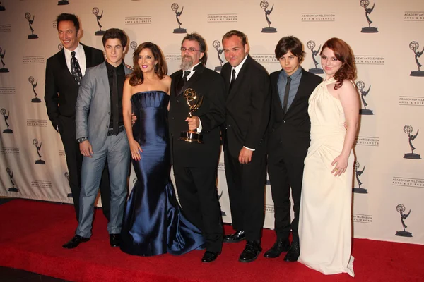 Wizards of Waverly Place Cast with Exec Producer Peter Murrieta — Stock Photo, Image
