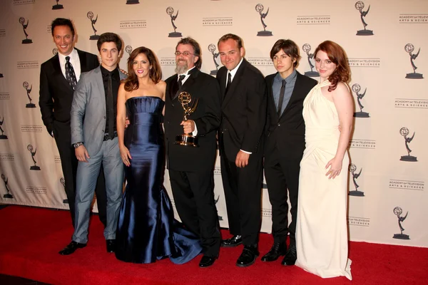 Wizards of Waverly Place Cast with Exec Producer Peter Murrieta — Stock Photo, Image