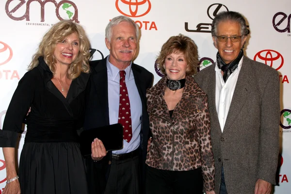 Convidado, Ted Turner, Jane Fonda e Richard Perry — Fotografia de Stock