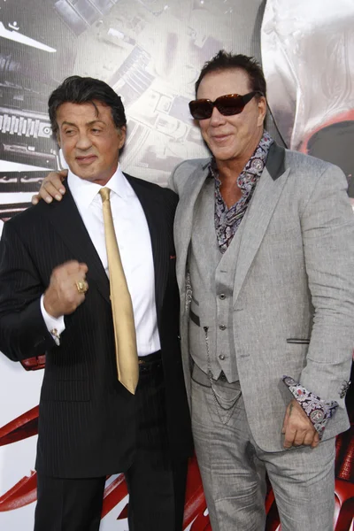 Sylvester Stallone and Mickey Rourke — Stock Photo, Image