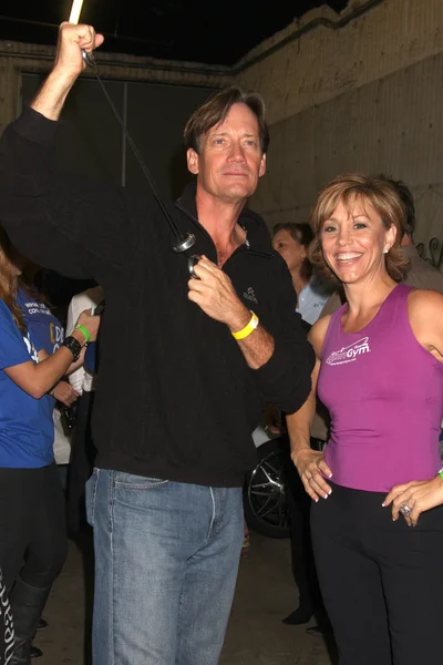 Kevin Sorbo and Forbes Riley — Stock Photo, Image