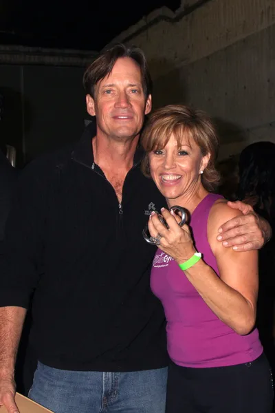 Kevin Sorbo and Forbes Riley — Stock Photo, Image