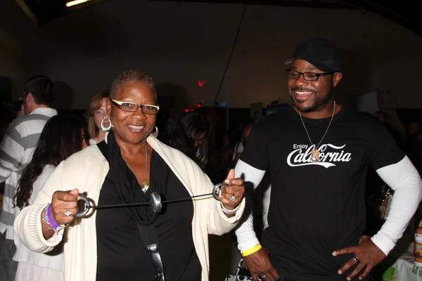 Malcolm-Jamal Warner e mãe — Fotografia de Stock