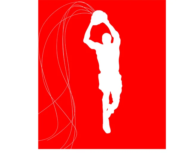 篮球运动员 — 图库矢量图片
