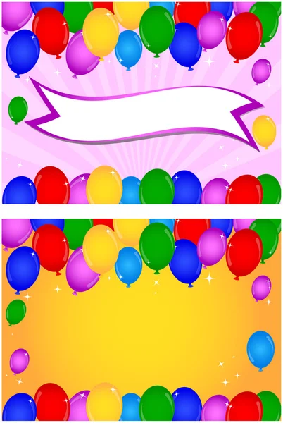 Card with balloons — Stock Vector