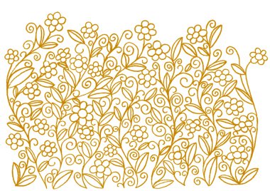 Fresh & young, classy & elegant ornamental flowering meadow clipart