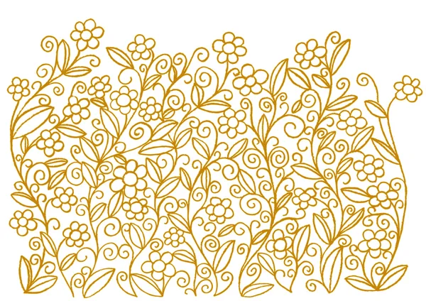 新鮮な & 若い、上品な & エレガントな観賞用花の草原 — ストックベクタ