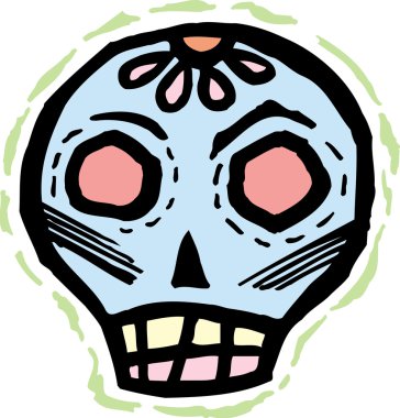 Mavi kafatası ile kaba yeşil sınır