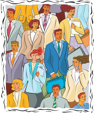 A business crowd clipart