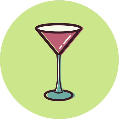 Illustration of a martini glass clipart