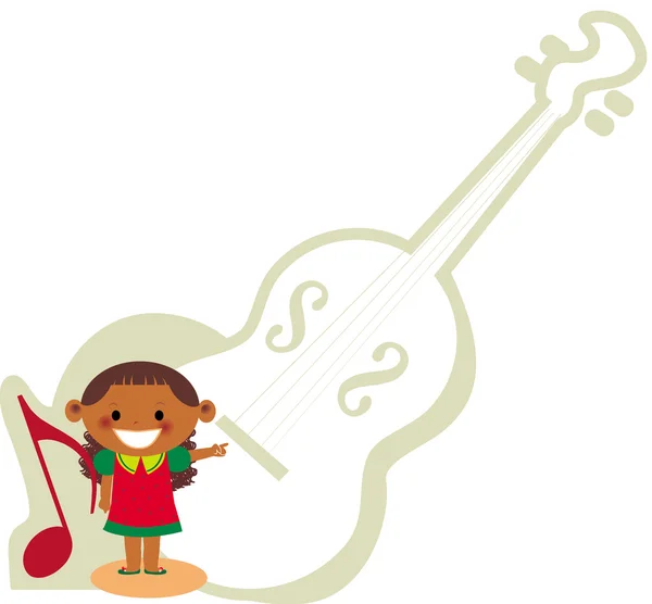一个年轻的女孩和一个大提琴 — 图库照片