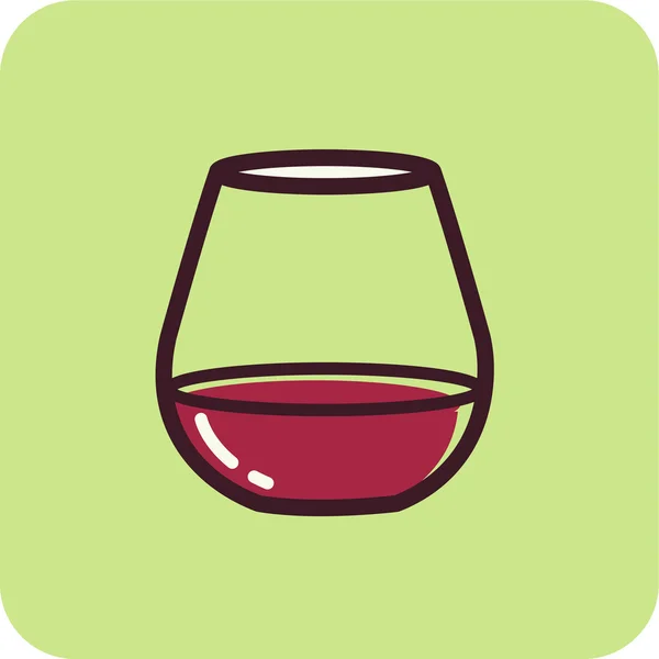 Ilustração de vinho em uma taça stemless — Fotografia de Stock