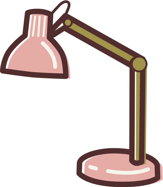 Illusztráció egy rózsaszín asztali lámpa — Stock Fotó