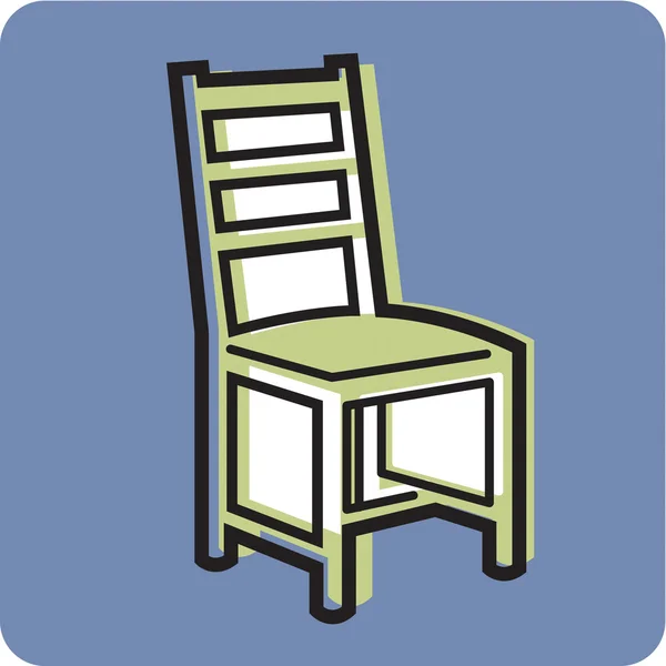 Illustration av en stol på en blå bakgrund — Stockfoto