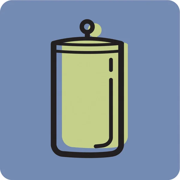 Illustration of a canister on a blue background — Stock Photo, Image