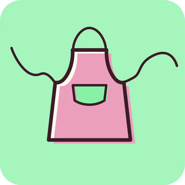 Ilustração de um avental rosa — Fotografia de Stock
