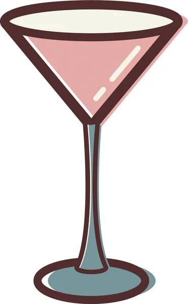 马提尼酒杯的插图 — 图库照片