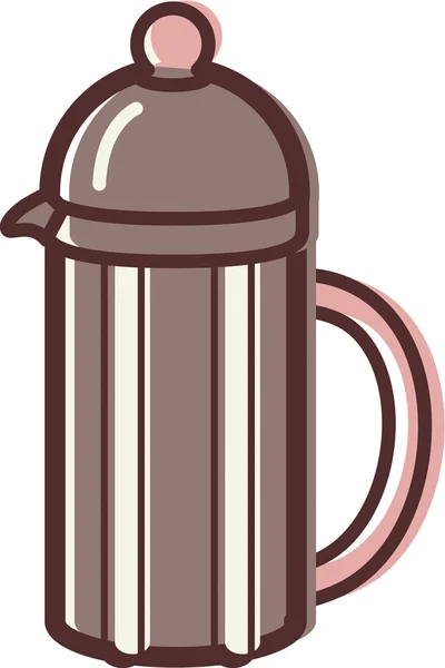 Illustratie van een Franse koffie druk op — Stockfoto