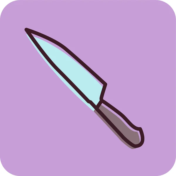 Ilustrace nůž na fialovém pozadí — Stock fotografie
