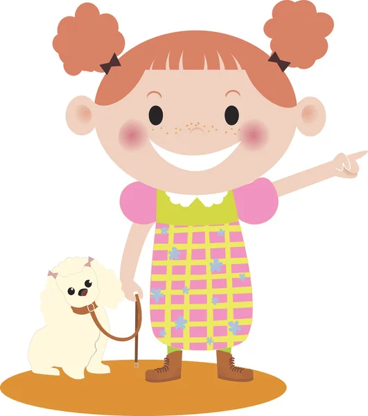 Ein Mädchen und ihr Hund — Stockfoto