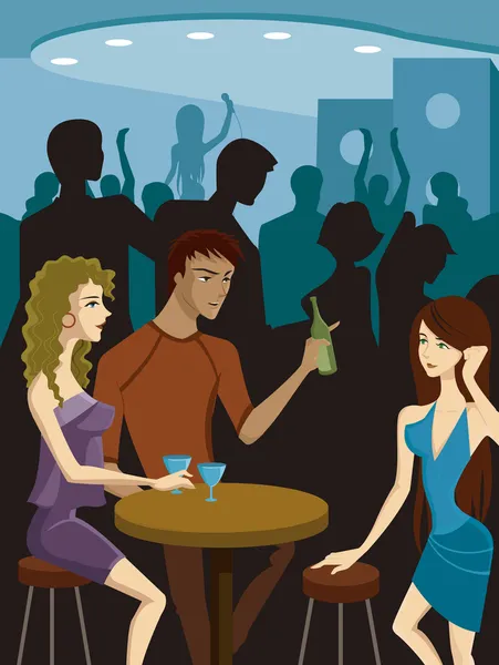 A group of at a nightclub — Stock Photo, Image