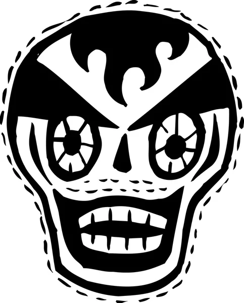 Чёрно-белый череп клоуна — стоковое фото